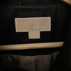 Michael Kors Black Trench Coat - mid-thigh length. Sz Lg